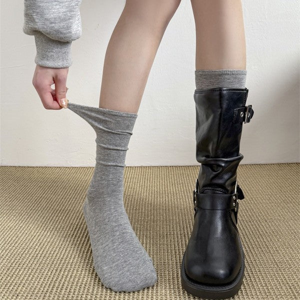 Wholesale Versatile boneless calf socks, cotton casual pile socks, long socks