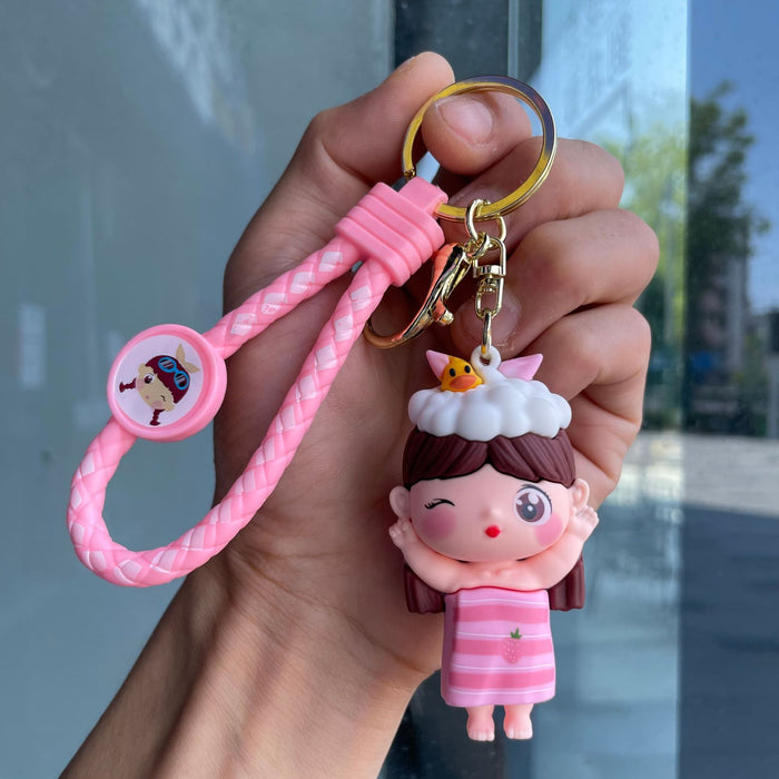 Wholesale Keychain Cute Doll Cartoon Car Keychain Couple Backpack Pendant Exquisite Small Gift