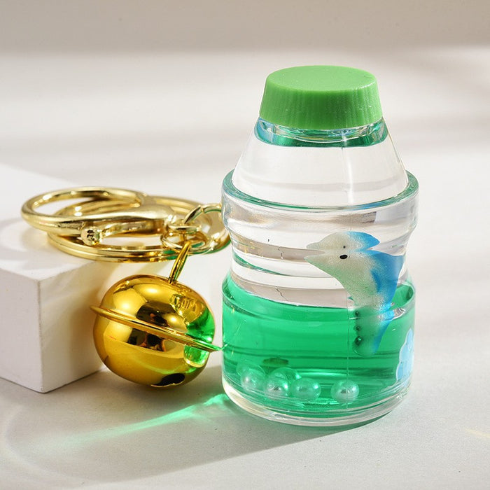 Wholesale Oil-Filled Bottle Aquarium Marine Animal Keychain