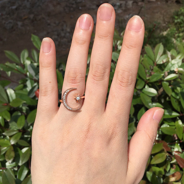 Wholesale Crescent Star Moon Ring