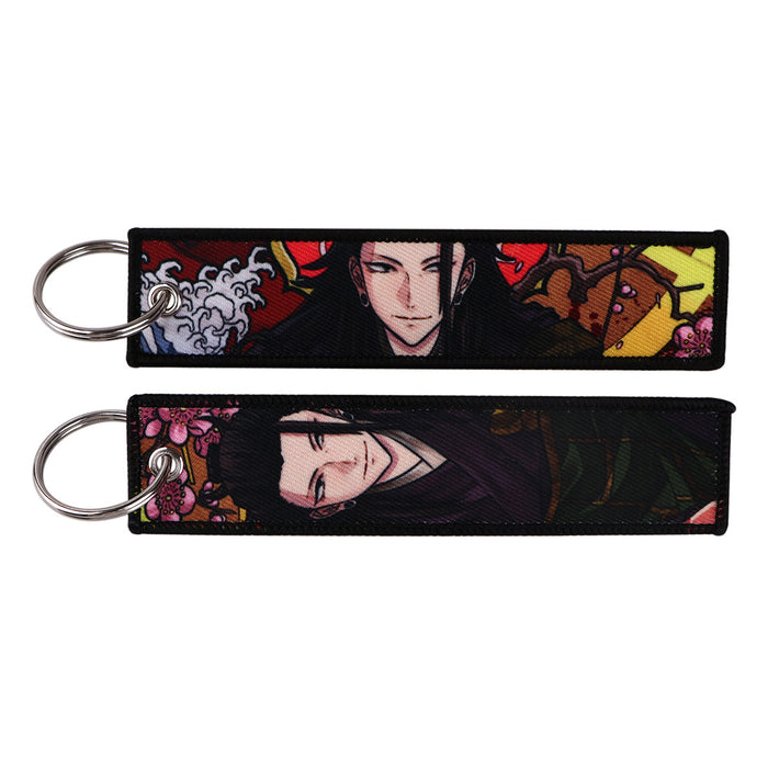 Wholesale  Woven Label Keychain Lanyard Office Id Badge Woven Fabric Accessory Pendant