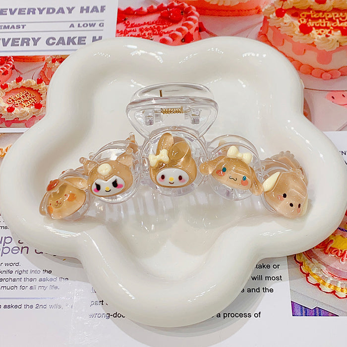 Wholesale Resin Cartoon Transparent Fine Flash Clip JDC-HC-HengX007