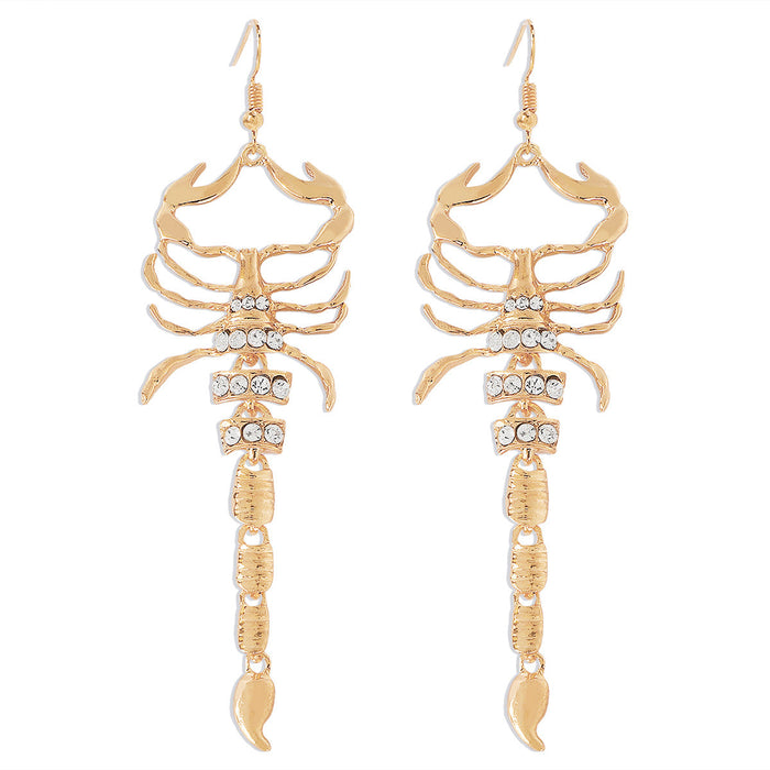 Wholesale Alloy Micro Inlaid Scorpion Earrings JDC-ES-QianDi001