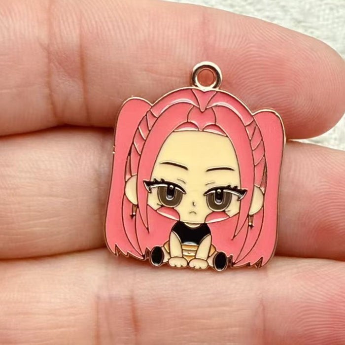 Wholesale 10 PCS KPOP style enamel alloy jewelry DIY charms accessories