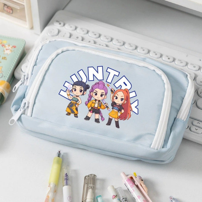 Wholesale KPOP Candy-colored cartoon print Pencil Bags for primary and secondary school girls