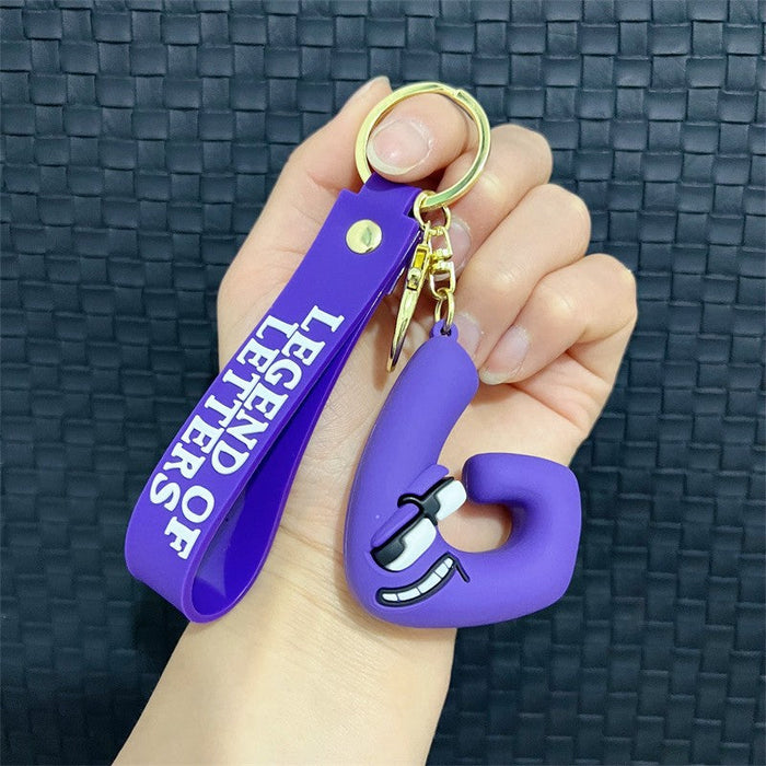 Wholesale PVC Alphabet Keychain JDC-KC-JBao002