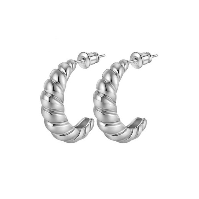 Wholesale Copper plated real gold exaggerated earrings with a high-end feel, trendy geometric earrings, and simple design