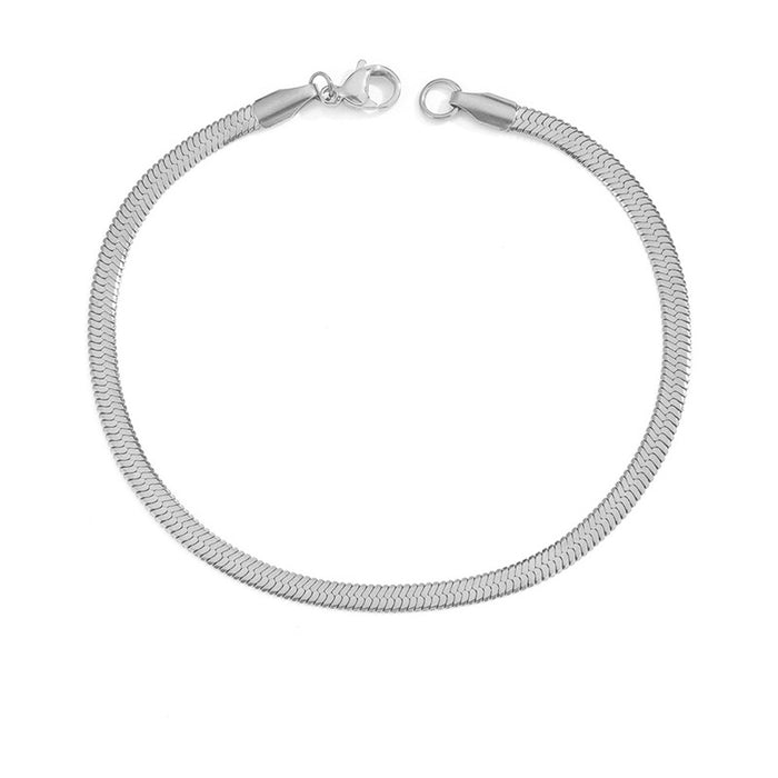 Wholesale Titanium Steel Flat Snake Chain Bracelet JDC-BT-TuoF002