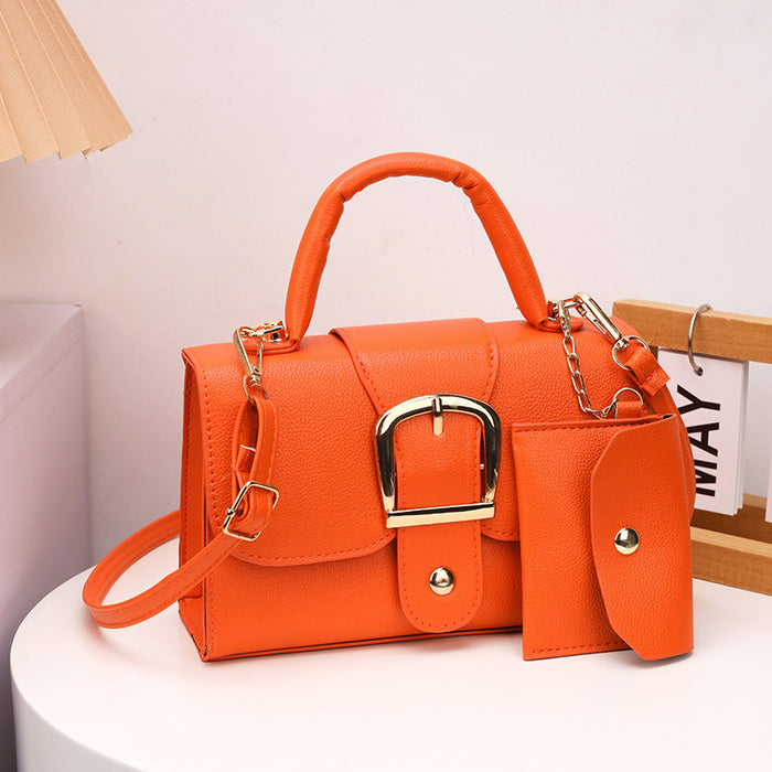 Wholesale Candy Color Small Square Bag PU Leather Simple Retro Handbag Crossbody Shoulder Bag JDC-SD-GeC001