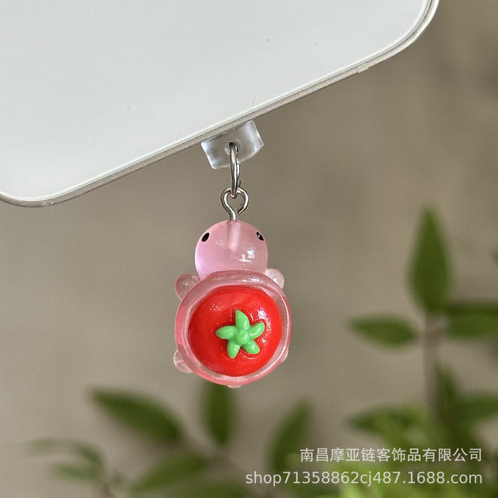 Wholesale 4pcs/ set Vegetable and fruit glow-in-the-dark turtle Mobile Phone Stands