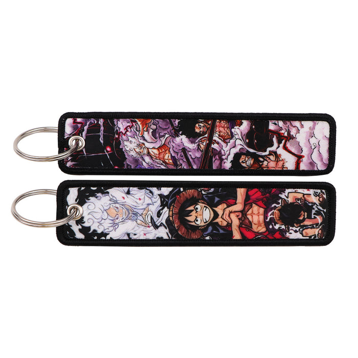 Wholesale Woven Label Keychain Cartoon Keychain Bag Pendant Woven Fabric Chain