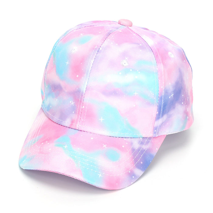 Wholesale Children' s colorful tie-dye baseball cap outdoor sun hat