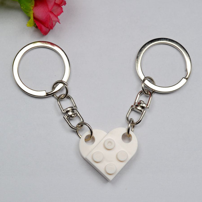 Wholesale Love Building Blocks Plastic Keychain JDC-KC-Maih001