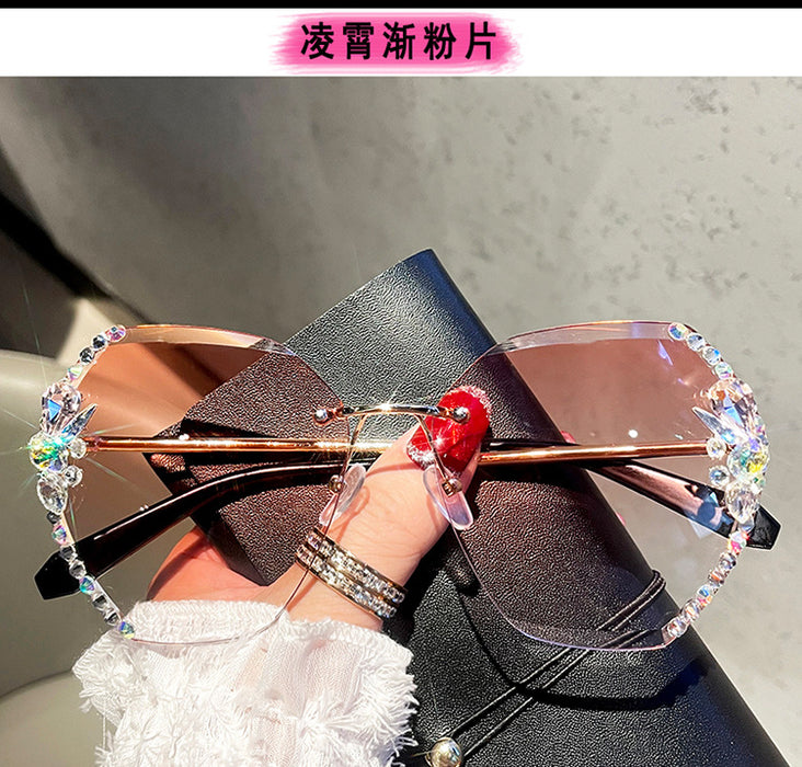 Wholesale Rhinestone UV Protection PC Sunglasses JDC-SG-MNY004