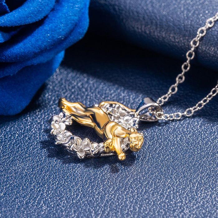 Wholesale Elegant luxury pendant necklace, versatile flower necklace