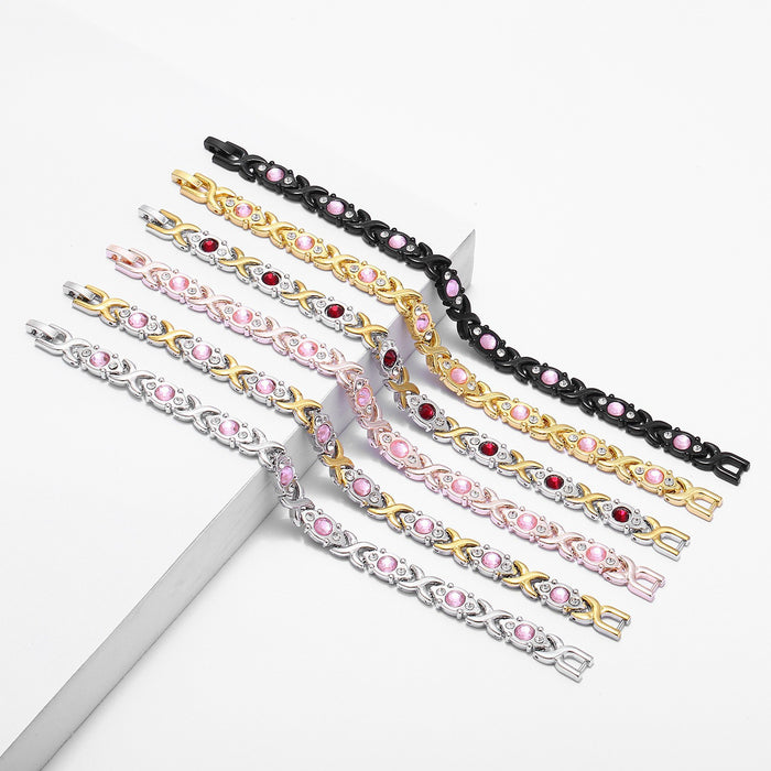 Wholesale energy magnet bracelet diamond adjustable bracelet