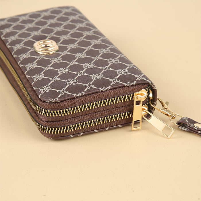 Wholesale Double Zip Clutch Wallet with Large Capacity Stylish Everyday Handbag MOQ≥3