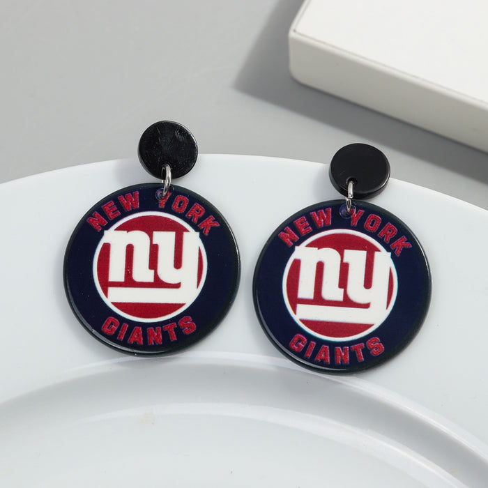 Wholesale Football League Exaggerated Earrings