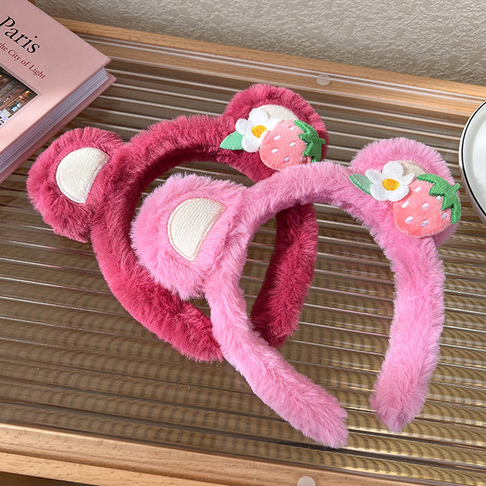 Wholesale Cartoon  Ear Hairpin Women's  Plush Face Wash Hairband Apply Mask Bundle Hairband Hairpin