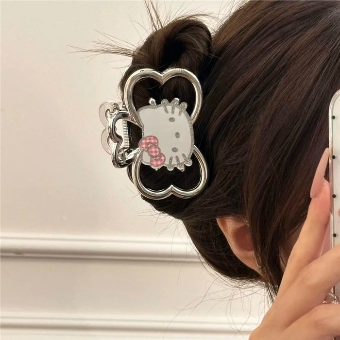 Wholesale Sparkling Cat Double-Sided Hair Clips