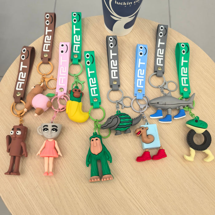 Wholesale Cartoon Silicone Keychain Bag Pendant