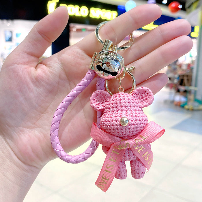Wholesale Creative Cartoon Resin Bear Keychain Chic Fashion Accessory
