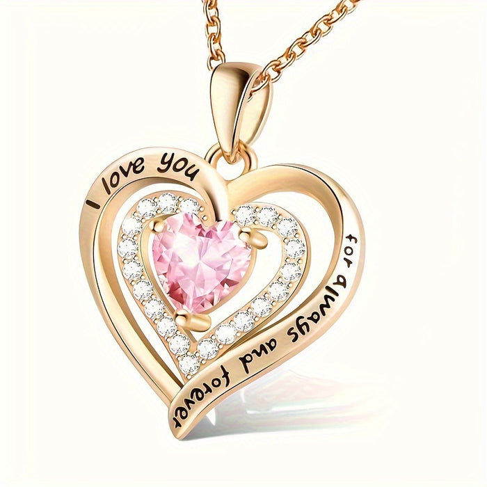 Wholesale December birthstone heart-shaped diamond necklaces