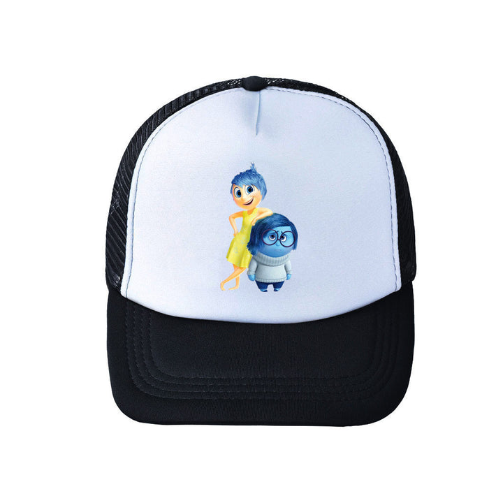 Wholesale Acrylic Cartoon Print Black and White Mesh Cap JDC-FH-WuDuomei010