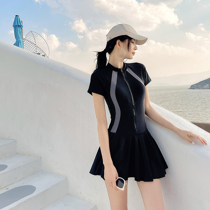 Wholesale One-piece swimsuit conservative skirt bikini swimsuit