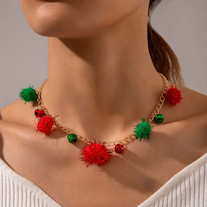 Wholesale Christmas Bell Irregular Collarbone Necklace Fashion Jewelry Accessory MOQ≥2