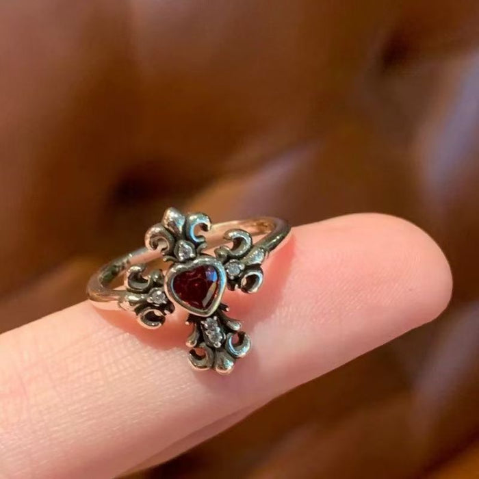 Wholesale Dressed Middle Aged Ring vintage Ring Opening Adjustable Devil's Eye