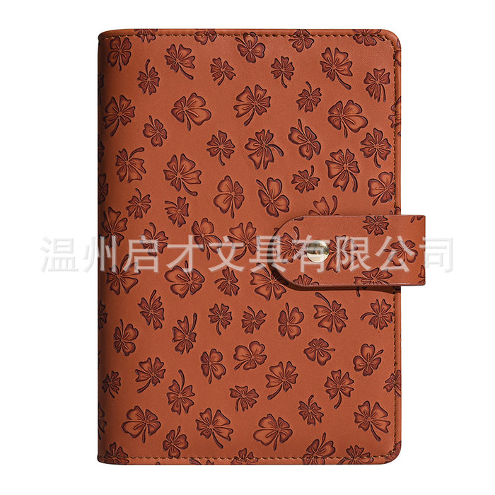 Wholesale Binder Customized Hand Ledger Leather Pu Loose-Leaf Cash Budget Ledger