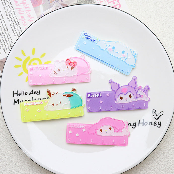 Wholesale 5PCS Cartoon Small Ruler Acrylic Diy Decorative Patch Accessories JDC-FK-YaoL016