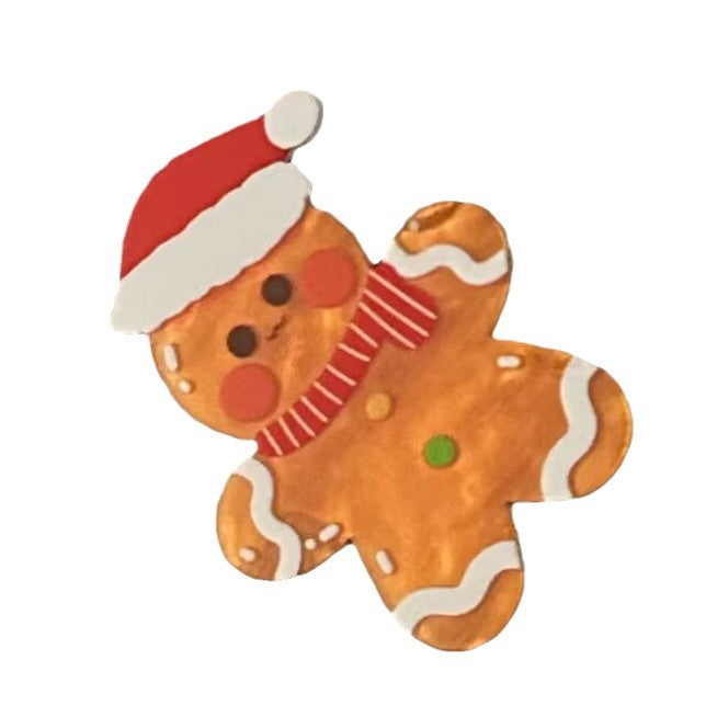 Wholesale Christmas series acrylic snowman hairpin sweet and versatile girl style bangs clip hairpin accessories