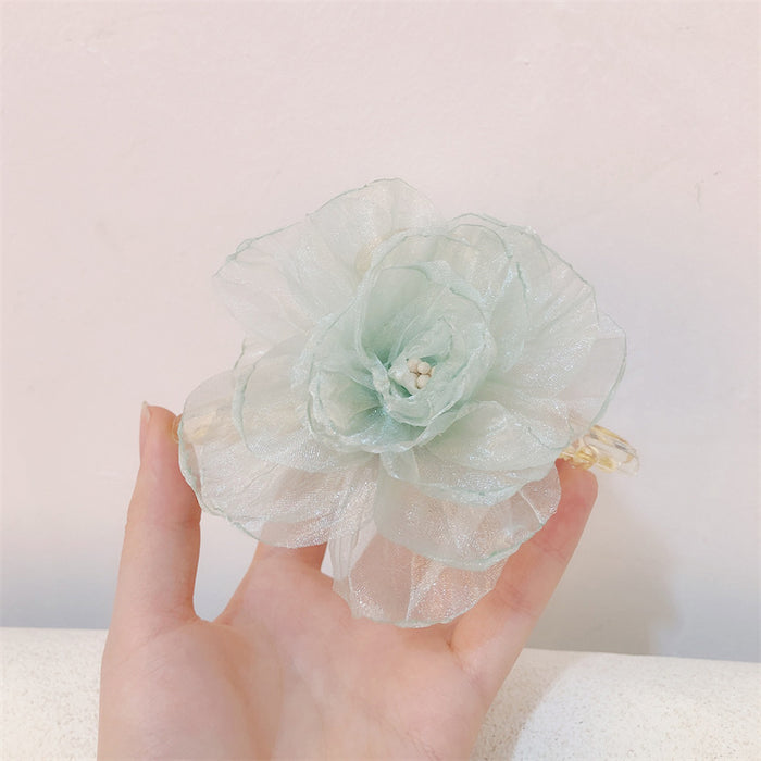 Wholesale holiday style big flower hairpin side clip Bangs clip hair accessories headdress for women