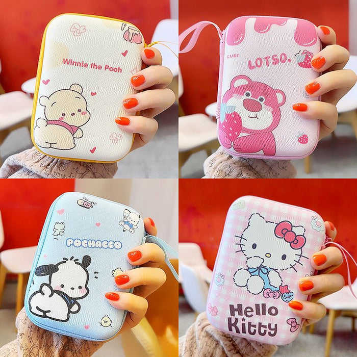 Wholesale  Cartoon  Headset Storage Bag Large Coin Purse Charger Data Cable Hard Disk Mobile Power Storage Box