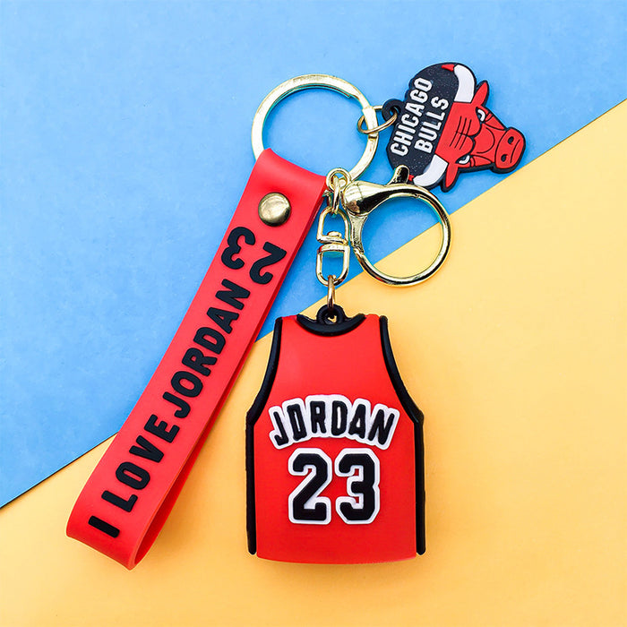 Wholesale Creative Men's and Women's Keychain Basketball Hanging Ornaments School Bag Decorative Small Gift Pendant