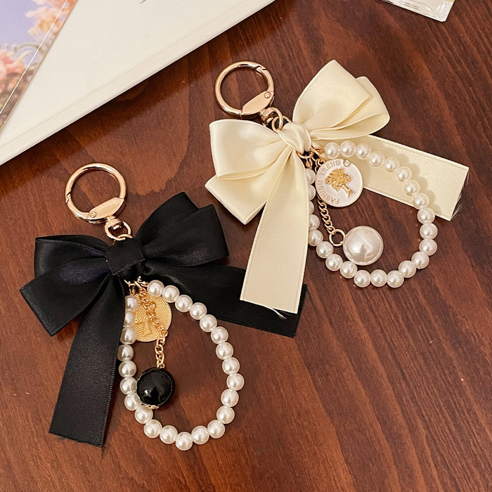 Wholesale Big Bow Tie Pearl Keychain JDC-KC-CH116