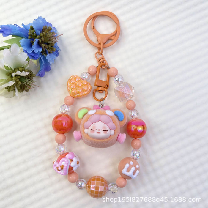 Wholesale New Flocked Wizard Plush Cute Phone Chain Keychain Bag Doll Pendant Accessories