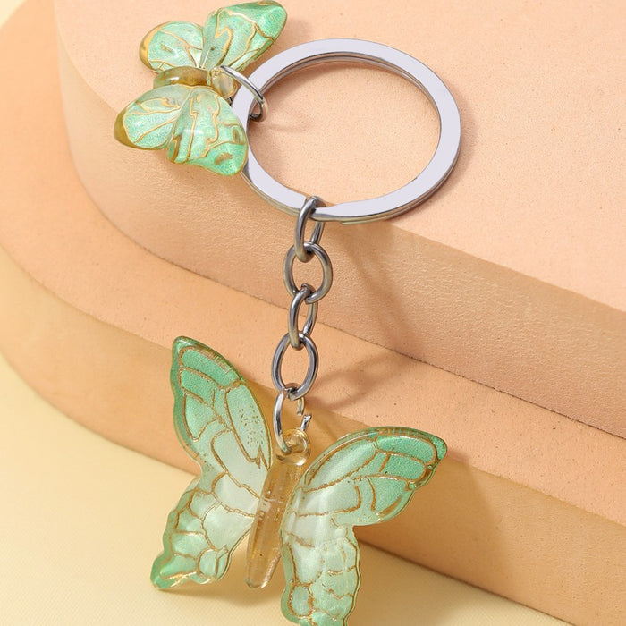 Wholesale Resin Butterfly Keychain JDC-KC-RongRui064