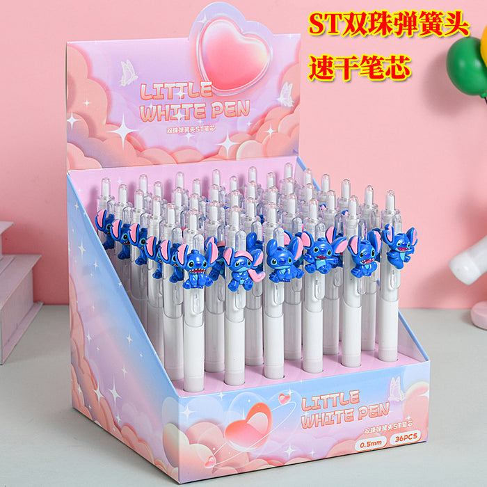 Wholesale 36pcs/ box Press Gel Pen Black Quick-Drying Brush Pen Student Gift Pen