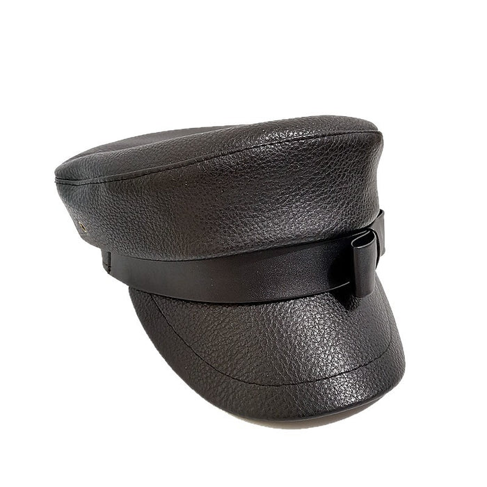 Wholesale Black flat top beret retro versatile newsboy hat British style octagonal hat trendy
