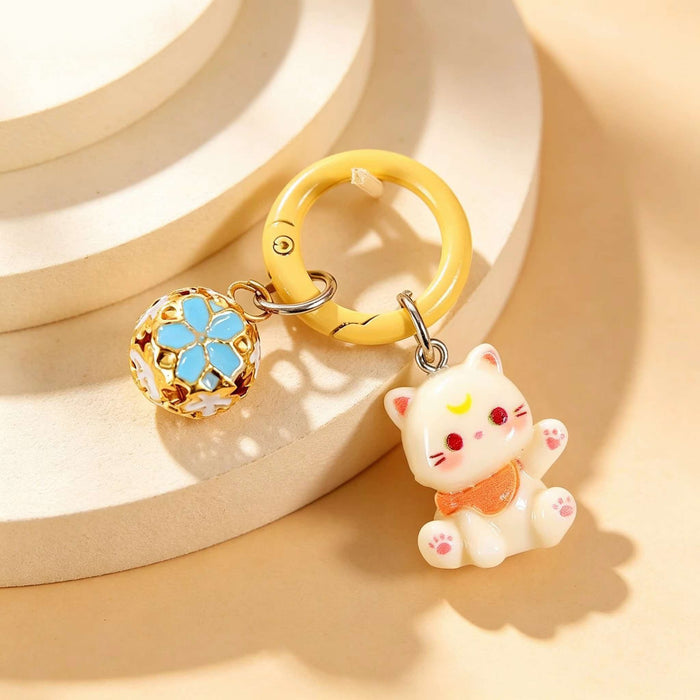 Wholesale Cute Cartoon Cat Keychain Resin Bag Charm Pendant For School Bags And Handbags Boutique Resale Accessory