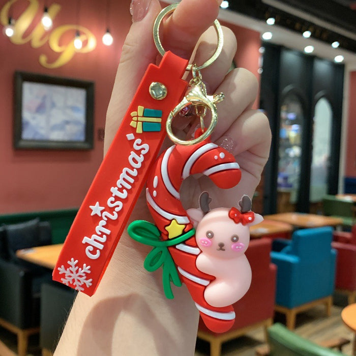 Wholesale Cartoon Cute Christmas Snowman Keychain