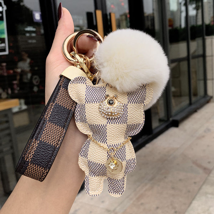 Wholesale PU Bear Keychain JDC-KC-ZhengY001