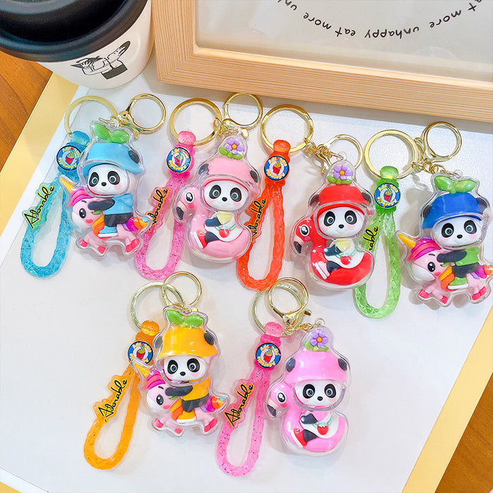 Wholesale Acrylic Shell Panda Keychain JDC-KC-YanG049