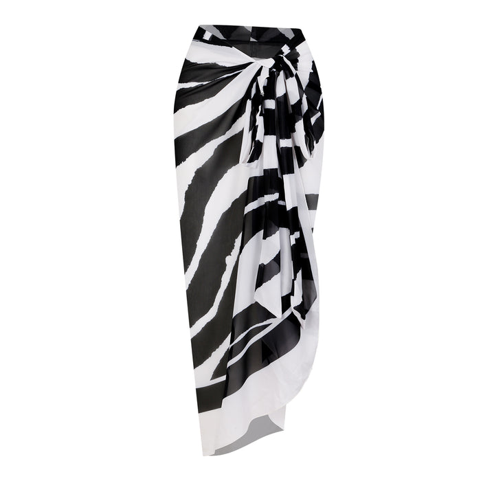 Wholesale Jumpsuit black and white sexy two-piece swimsuit chiffon skirt