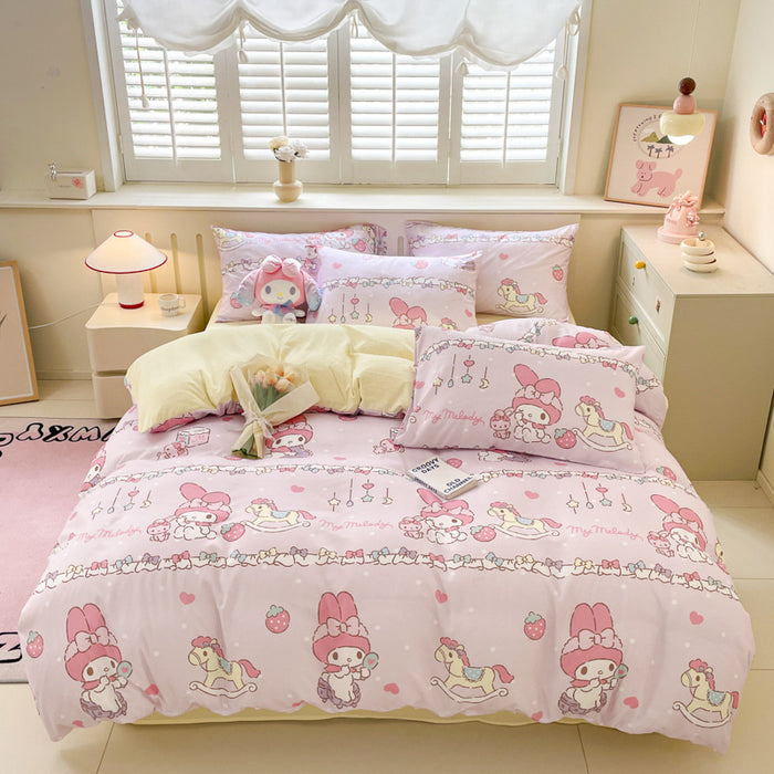 Wholesale Cartoon Bed Sheets, Dust Covers, Protective Covers, Skin Friendly and Frosted Bed Sheets JDC-SEE-AiErMei003