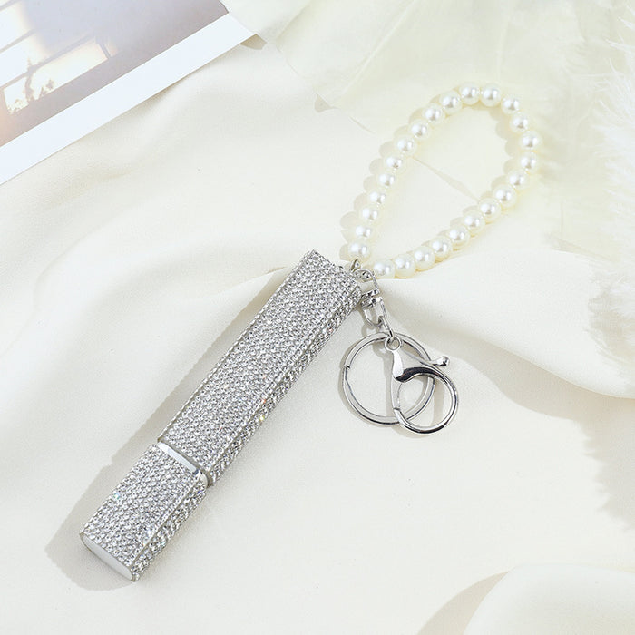 Wholesale Plastic Diamond 10ML Perfume Bottle Keychain JDC-KC-ZY028