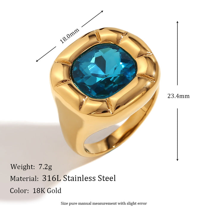 Wholesale Personalized Oil-Drip Ring Stainless Steel Plated with Gold Peach Heart Flower